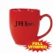 Red 14 1/2 oz Orange or Red Vitrified Restaurant Ceramic Coffee Mug