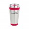 Silver / Red 16 oz Stainless Steel Travel Tumbler