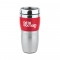 Silver / Red 16 oz. Wave Travel Tumbler
