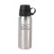 Silver 24 oz Engraved Dual Top Stainless Steel Water Bottle
