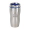 Stainless / Blue 16 oz Engraved Accent Lid Tapered SS Tumbler