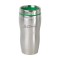 Stainless / Green 16 oz Engraved Accent Lid Tapered SS Tumbler