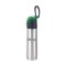 Stainless / Green 18 oz Engraved Wedge Vacuum Water Bottle