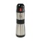 Stainless / Black 15 oz Engraved Easy-Grip S/S Vacuum Water Bottle