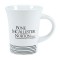 White / Black 9 oz Brushton Accent Line Ceramic Coffee Mug