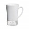 White 12 oz. Laser Etched Ceramic & Stainless Steel Mug