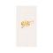 White Foil Stamped Linun Guest Towel