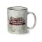 White 11 oz Marbleized Ceramic Coffee Mug