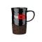 Black / Brown 14 oz. Ceramic Silicone Base Mug-Black / Brown