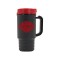 Black / Red 14 oz Thermal Travel Coffee Mug