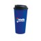 Blue Double Wall PP Tumbler with Black Lid