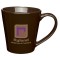 Brown 14 oz. Ceramic Contemporary Coffee Mug