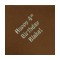 Brown Foil Stamped Linun Luncheon Napkin