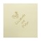 Champagne Foil Stamped Linun Luncheon Napkin