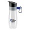 Clear / Blue 24 oz. Vista Water Bottle with Carabiner