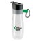 Clear / Green 24 oz. Vista Water Bottle with Carabiner