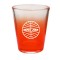 Clear / Orange 1.5oz COLORED Glass Shot Glasses