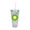 Clear 24oz Acrylic Double Wall Chiller Cup & Straw - Full Color