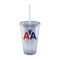 Clear 16oz Acrylic Double Wall Chiller Cup & Straw