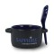 Black / Cobalt Blue 12 1/2 oz Hilo Ceramic Soup Mug with Spoon
