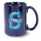 Cobalt Blue 15 oz Marbleized Ceramic Coffee Mug