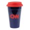 Cobalt Blue / Red 10 oz Espanola Ceramic Coffee Mug
