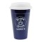 Cobalt Blue / White 10 oz Espanola Ceramic Coffee Mug
