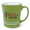 Lime Green / White 16 oz Buckingham Ceramic Coffee Mug