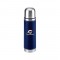 Navy Blue 16 oz Leatherette Vacuum Bottle
