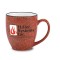 Terra Cotta / White 16 oz Astron Bistro Ceramic Coffee Mug