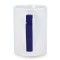 White / Cobalt Blue 14 oz Mulligan Stripe Handle Ceramic Coffee Mug