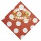 Big Dots Mango Foil Stamped 3-Ply Pattern Beverage Napkin