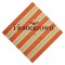 Candy Stripe Orange Foil Stamped 3-Ply Pattern Beverage Napkin