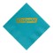 Caribbean Blue Foil Stamped 3 Ply Colored Dinner Napkin