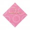 Circles Rose Foil Stamped 3-Ply Pattern Beverage Napkin