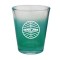 Clear / Hunter Green 1.5oz COLORED Glass Shot Glasses