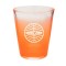 Clear / Neon Orange 1.5oz COLORED Glass Shot Glasses