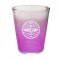 Clear / Neon Purple 1.5oz COLORED Glass Shot Glasses