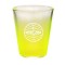 Clear / Neon Yellow 1.5oz COLORED Glass Shot Glasses