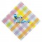 Colorful Gingham Foil Stamped 3-Ply Pattern Beverage Napkin