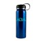 Electric Teal Blue / Black 26 oz Quest Stainless Steel Water Bottle