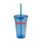 Ice Blue 16oz Acrylic Double Wall Chiller Cup & Straw