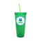 Lime Green 24oz Acrylic Double Wall Chiller Cup & Straw - Full Color