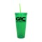 Lime Green 24oz Acrylic Double Wall Chiller Cup & Straw