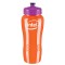 Neon Orange / Purple 26 oz. Wave Poly-Clean(TM) Bottle