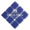 Picnic Plaid Blue Foil Stamped 3-Ply Pattern Beverage Napkin