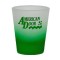 Green / Clear 1.5oz 2 Tone Frosted Shot Glass-Green / Clear