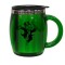 Green 16 oz Acrylic Barrel Travel Mug
