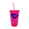 Magenta 16oz Acrylic Double Wall Chiller Cup & Straw