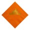 Orange Foil Stamped 3 Ply Colored Beverage Napkin
